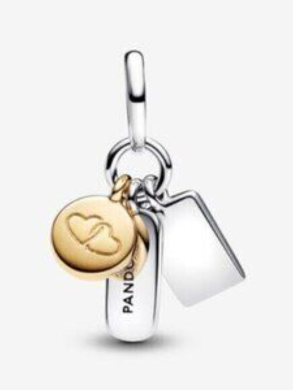 Pandora Two-Tone 'True Friends Are Never Apart' Dangling Charm - Silver & Gold - Picture 2 of 5